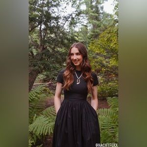 Hearts and Found Dorothy Dress in Raven Black Cotton Size XL